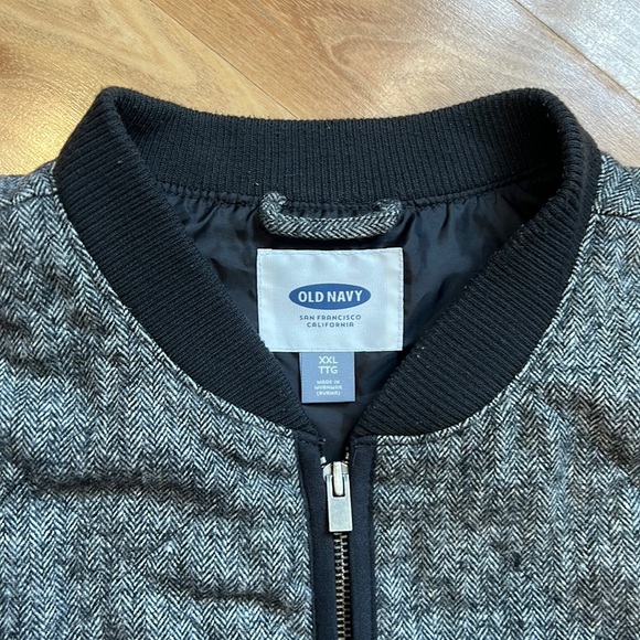 Old Navy Wool Blend Grey Black Quilted Vest Womens XXL - Picture 2 of 4